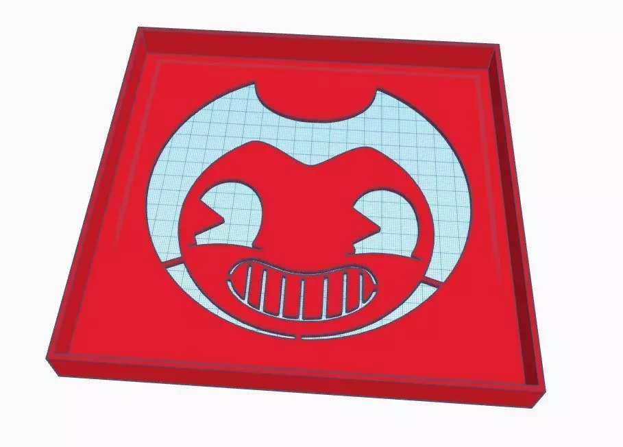 Bendy Face Stencil Free 3D print model_0