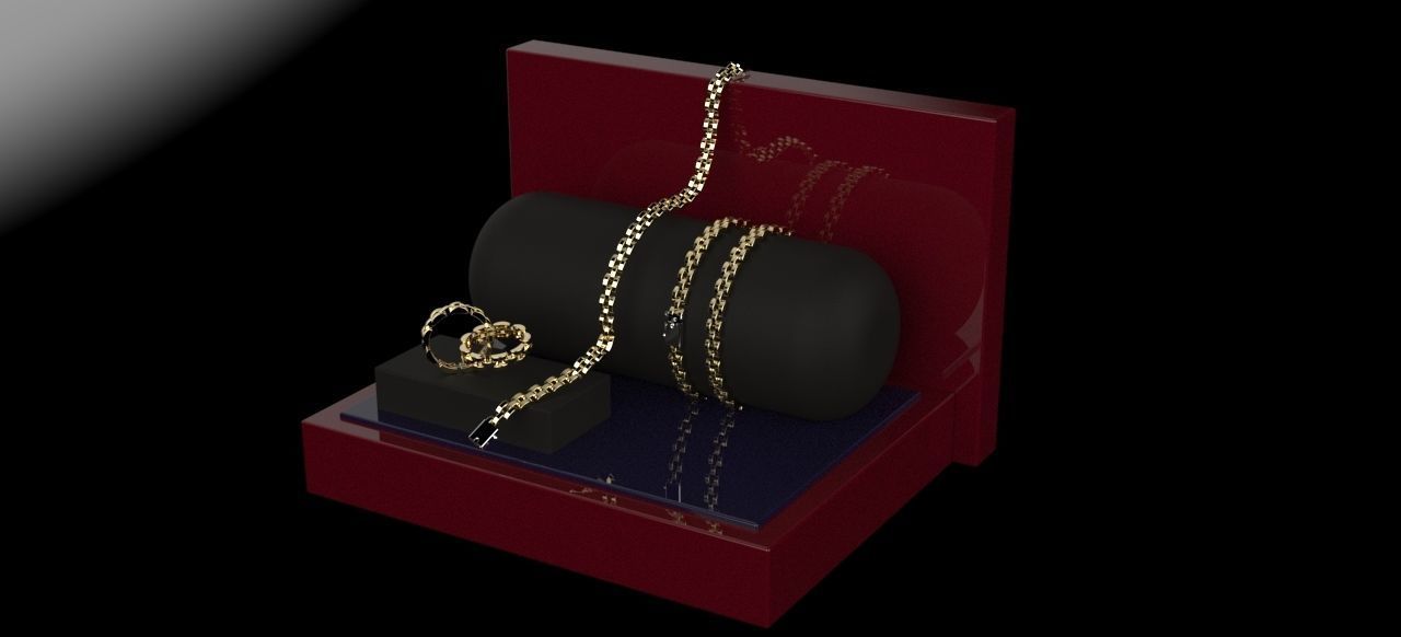 panther chain necklace only necklace  3D print model_10