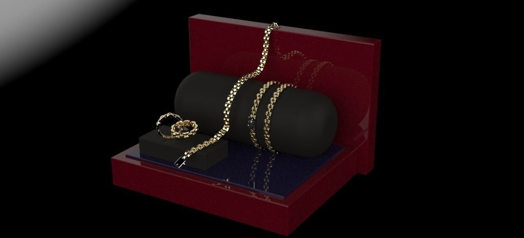 panther chain necklace only necklace  3D print model_7