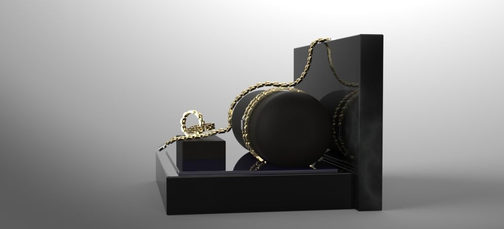 panther chain necklace only necklace  3D print model_1