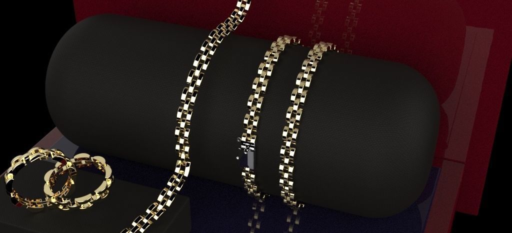 panther chain necklace only necklace  3D print model_6