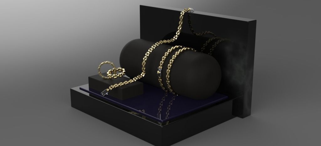 panther chain necklace only necklace  3D print model_2