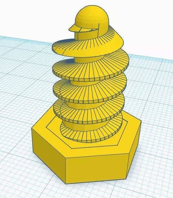 long hex base technic pin cardboard screw Free 3D print model_0
