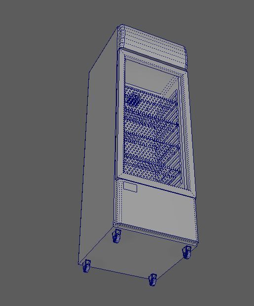 Fridge 3D model low poly optimized Low-poly 3D model_14