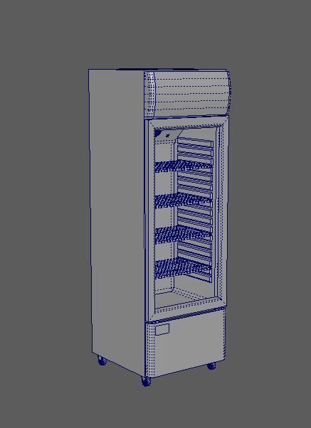 Fridge 3D model low poly optimized Low-poly 3D model_11