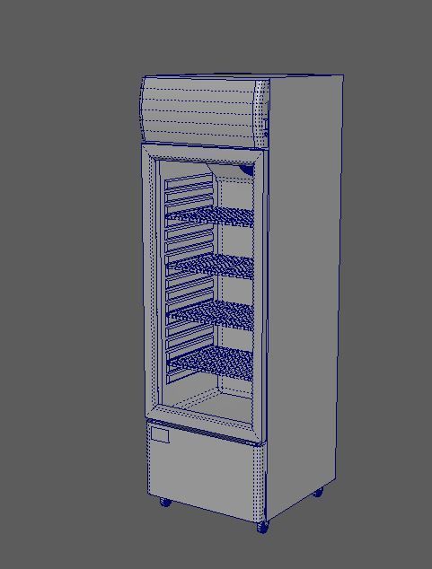 Fridge 3D model low poly optimized Low-poly 3D model_12