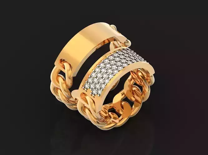 chain wedding ring  1019