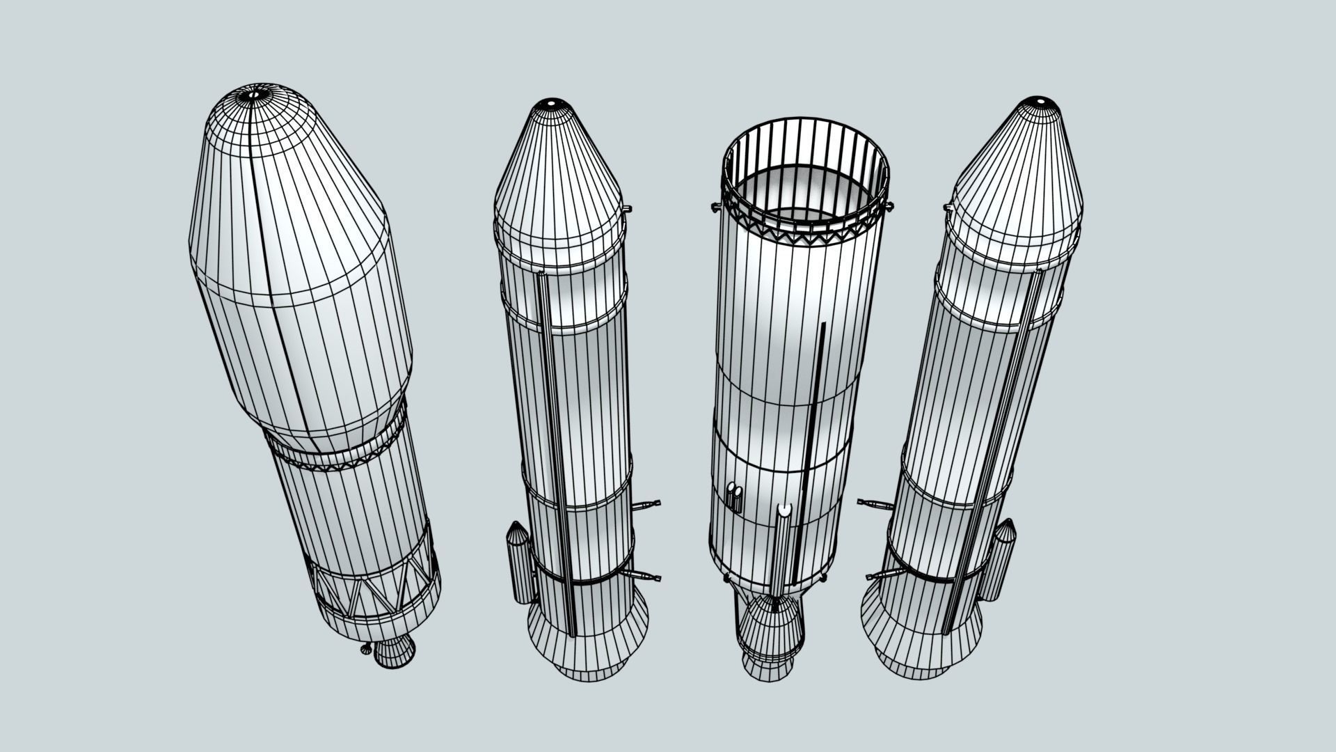 LVM-3 Mk3 ISRO Space Rocket 3D model_27