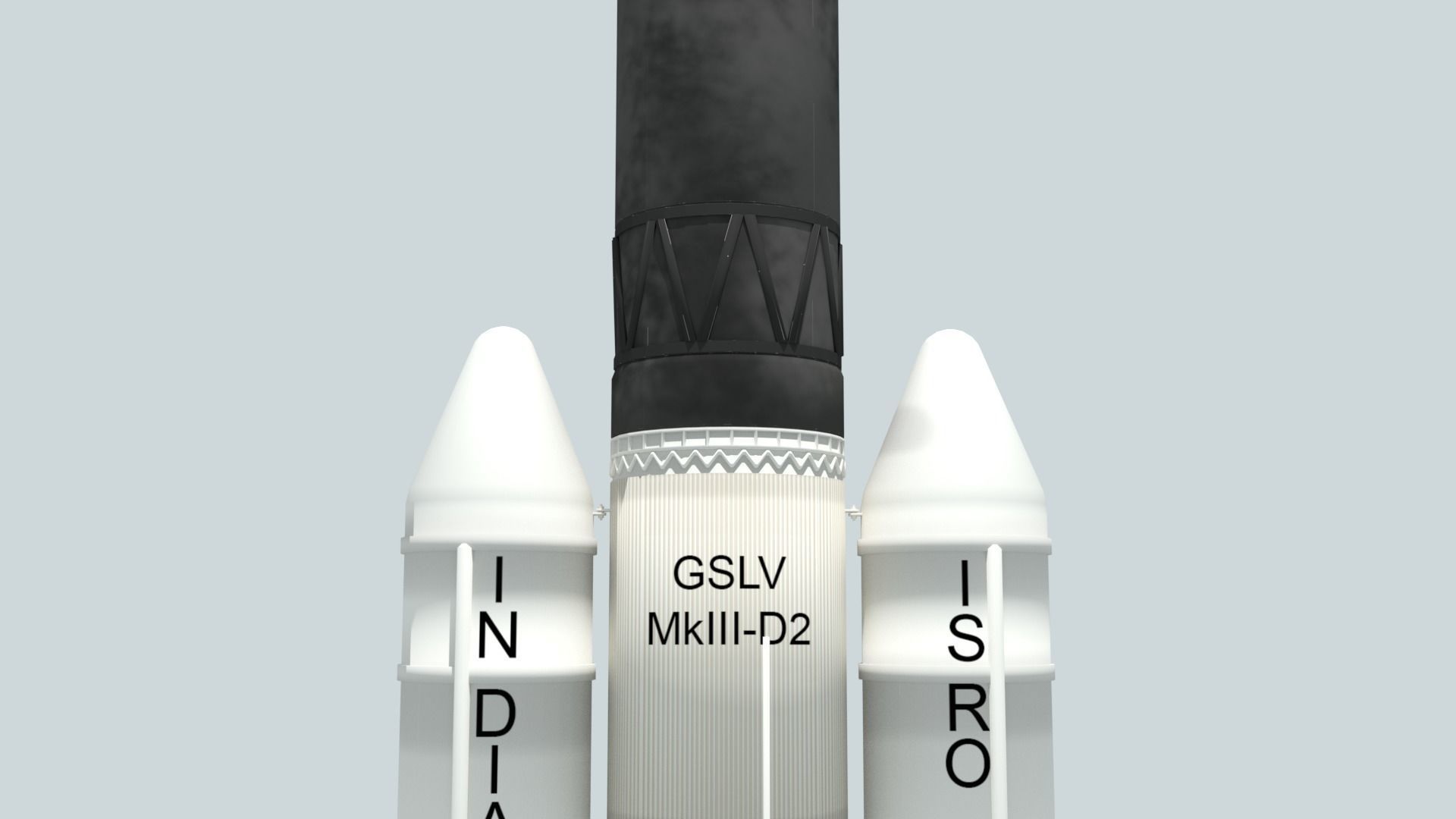 LVM-3 Mk3 ISRO Space Rocket 3D model_7