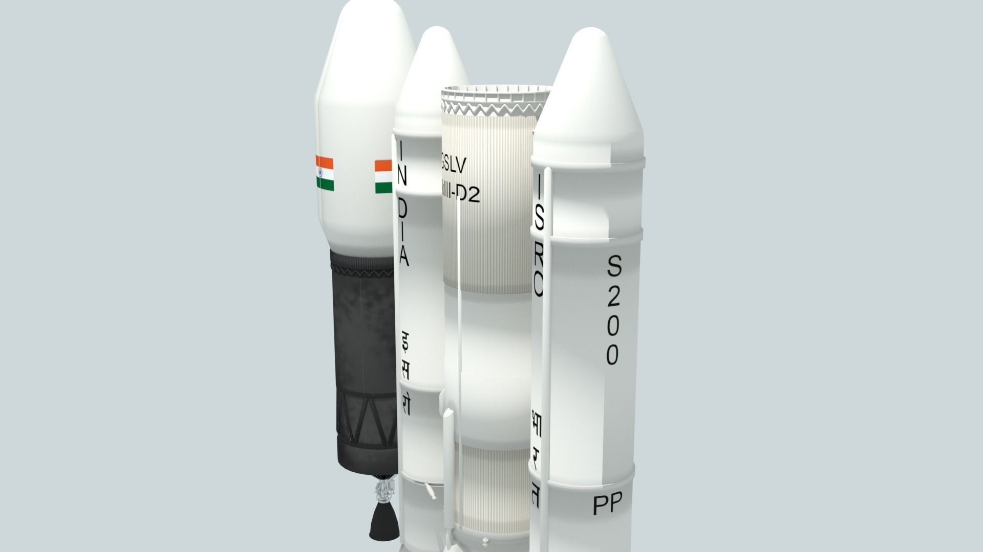 LVM-3 Mk3 ISRO Space Rocket 3D model_18