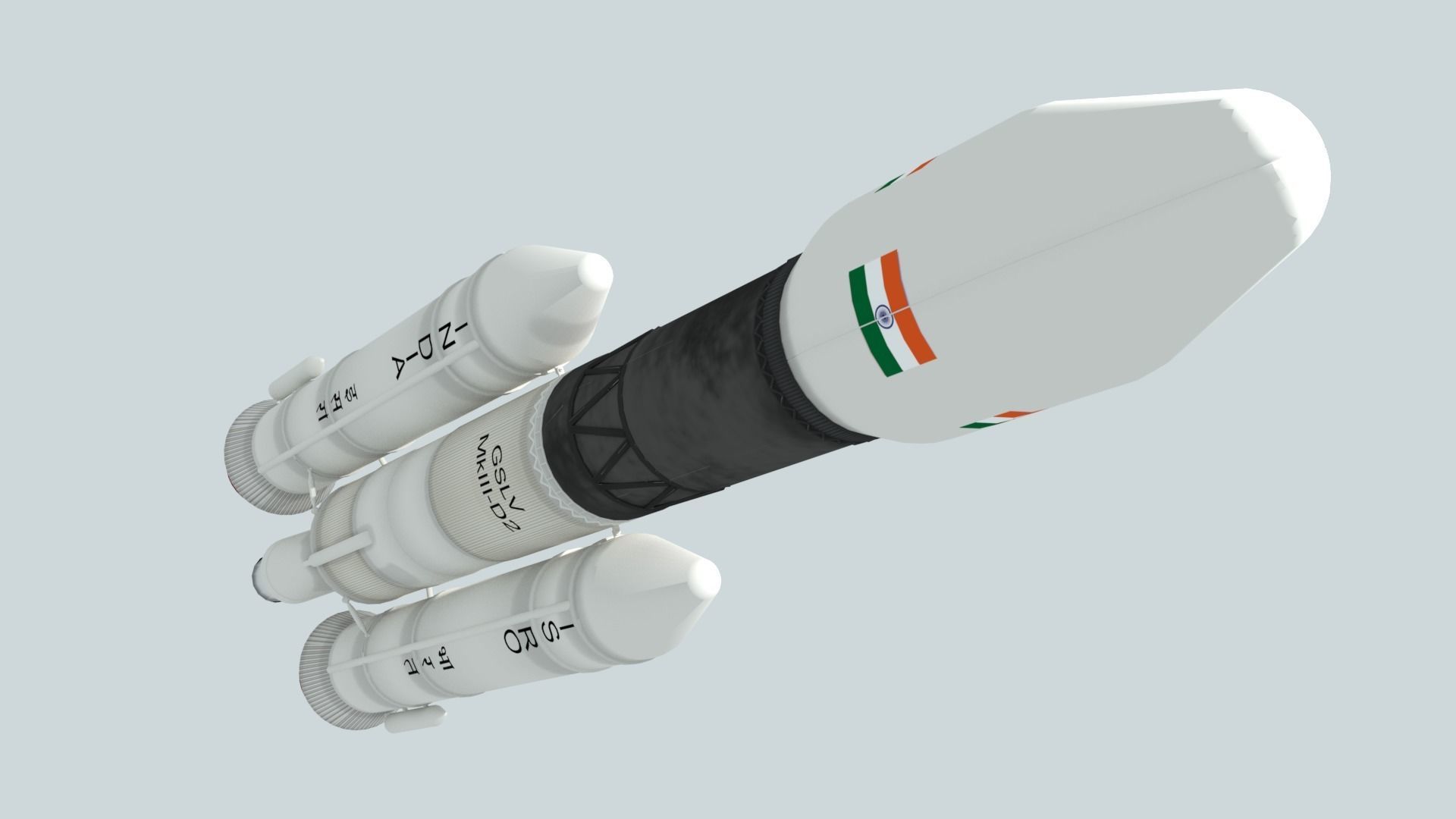 LVM-3 Mk3 ISRO Space Rocket 3D model_10