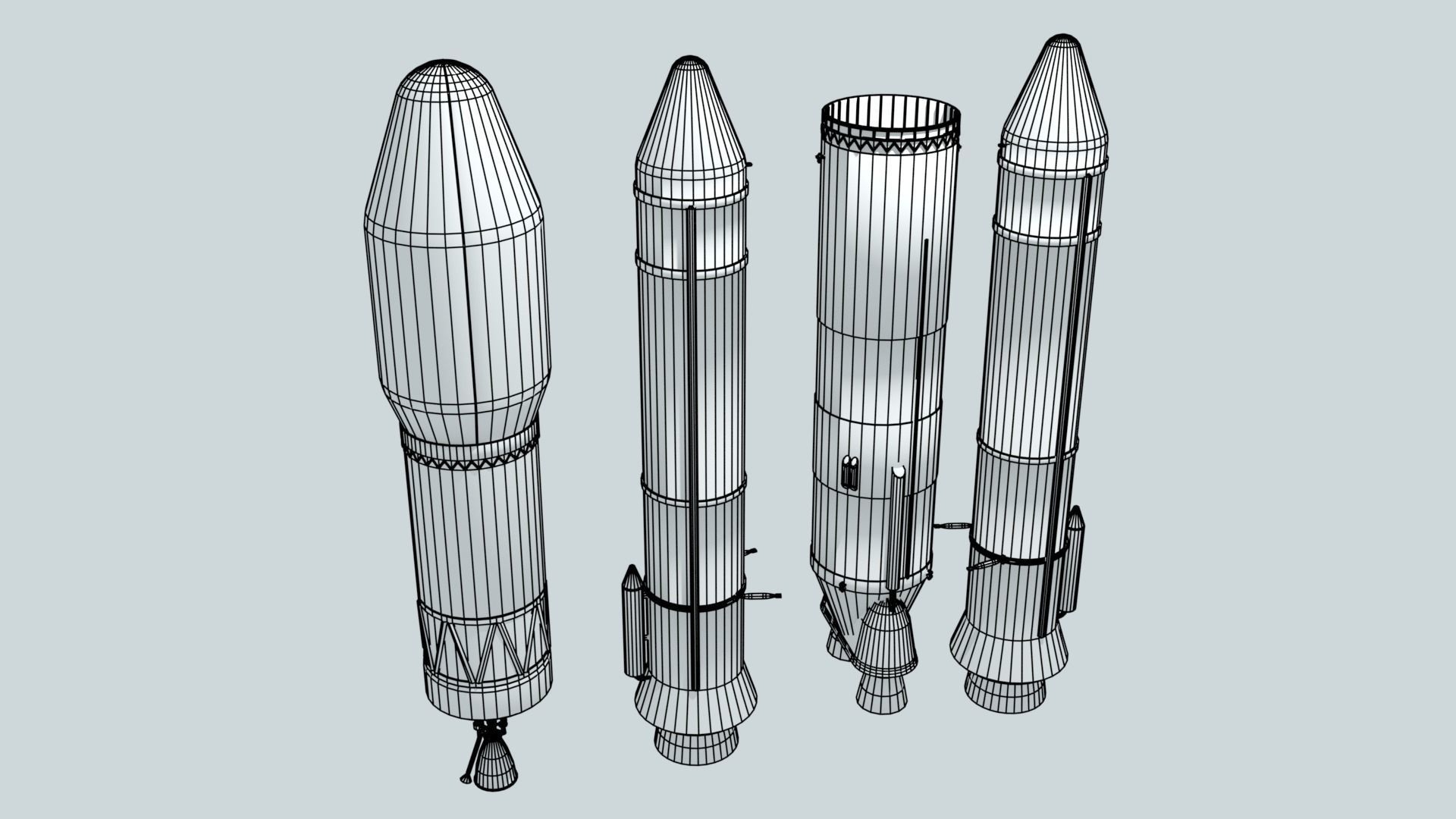 LVM-3 Mk3 ISRO Space Rocket 3D model_24