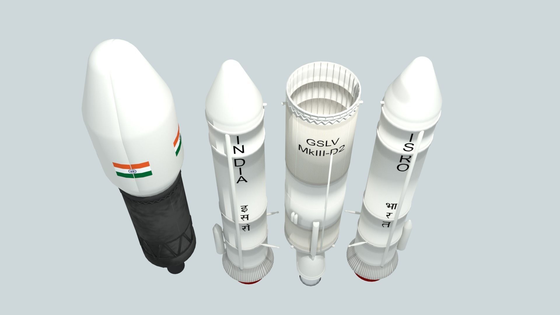 LVM-3 Mk3 ISRO Space Rocket 3D model_14