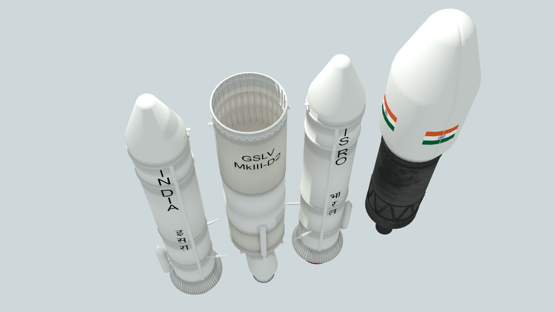 LVM-3 Mk3 ISRO Space Rocket 3D model_15