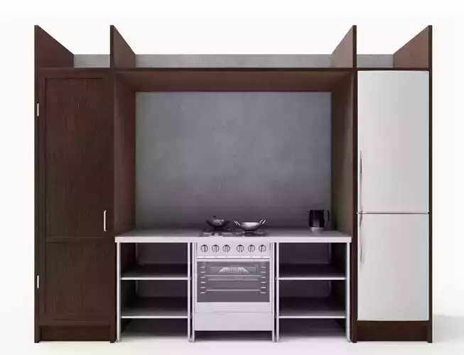 Kitchen interior set 