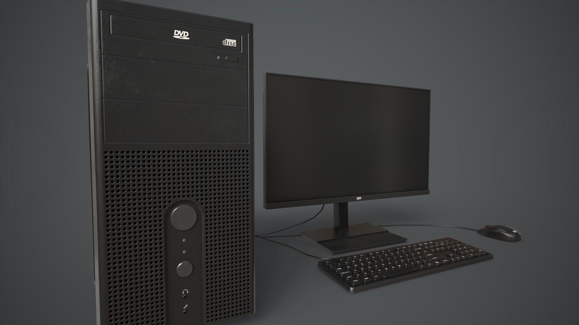 Modern Computer Low-poly 3D model_11