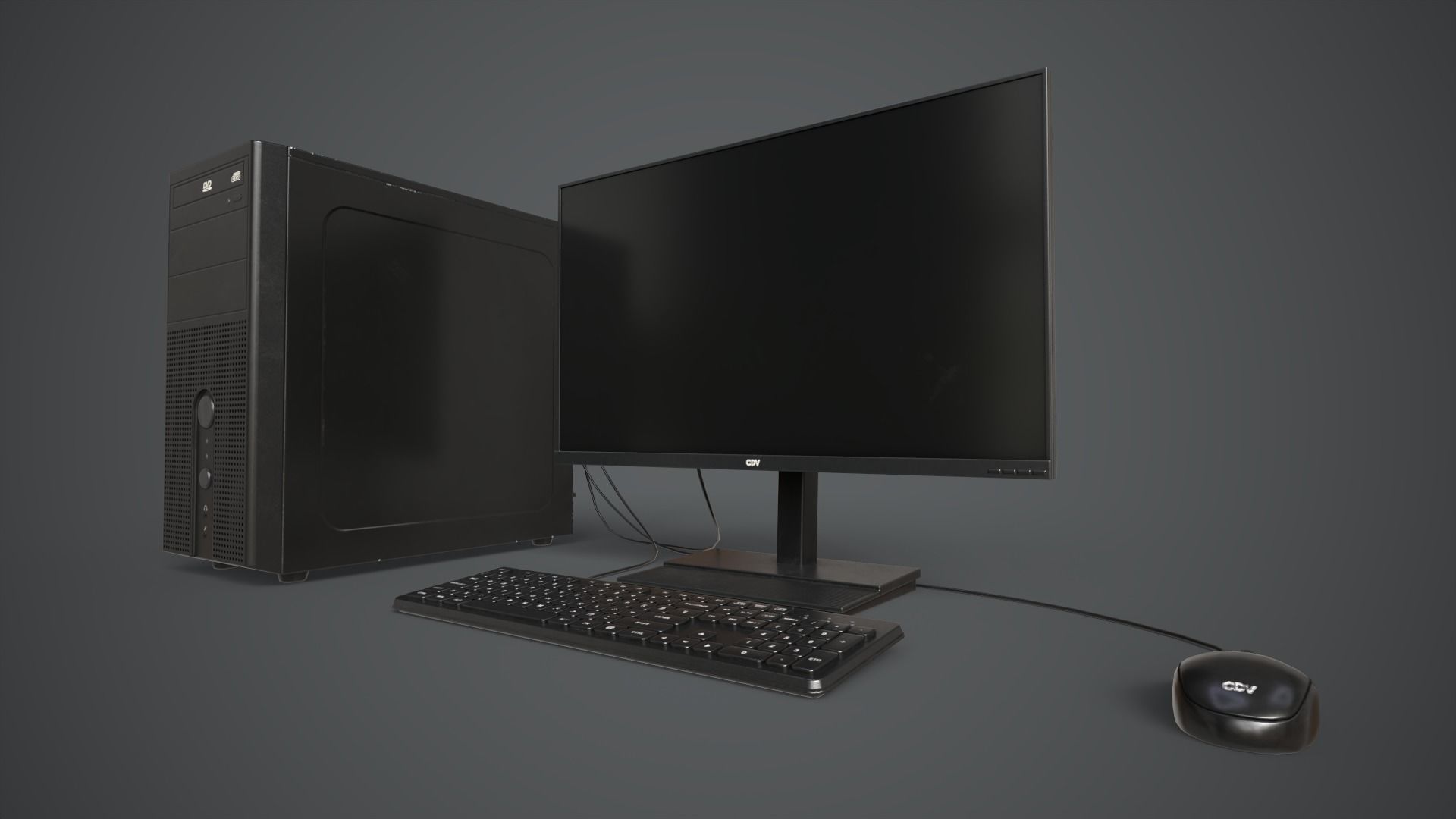 Modern Computer Low-poly 3D model_9