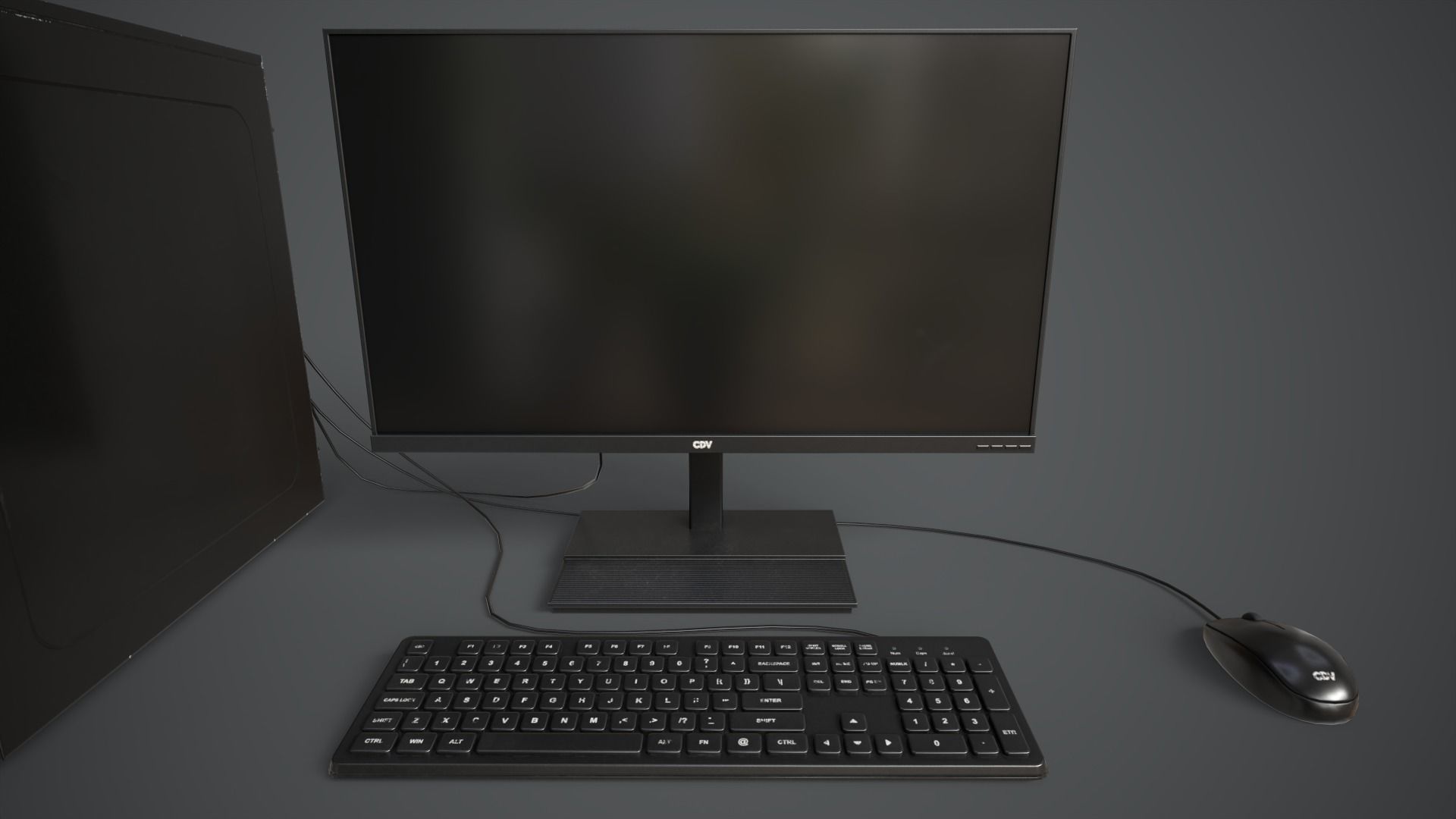 Modern Computer Low-poly 3D model_10