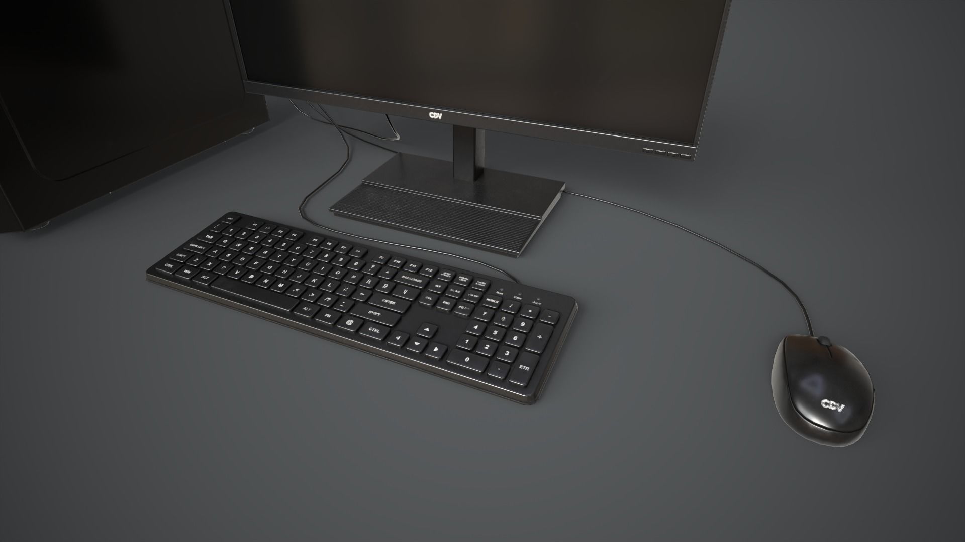 Modern Computer Low-poly 3D model_6