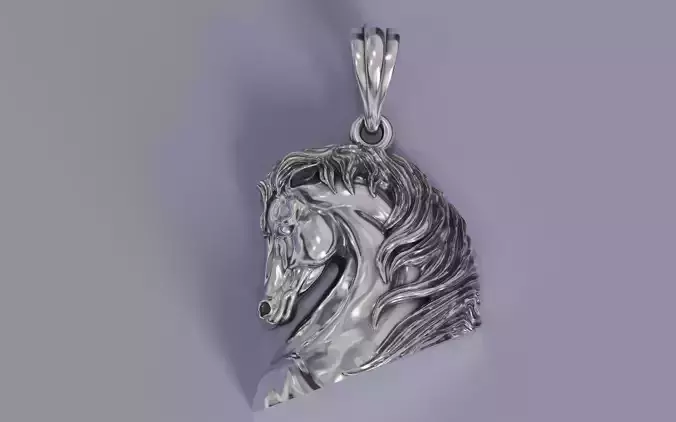 Horse Pendant jewelry pendant  necklace  3D print model