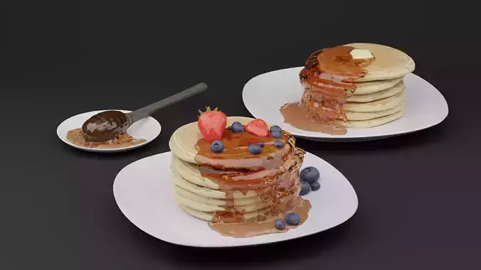 Pancake Low-poly 3D model