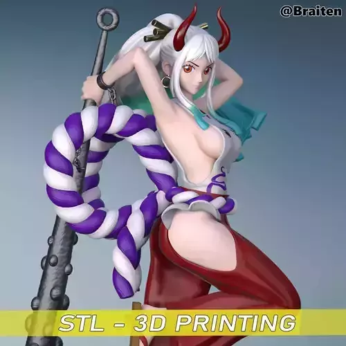 Yamato from One Piece 3D print model Yamato from One Piece 3D print model
