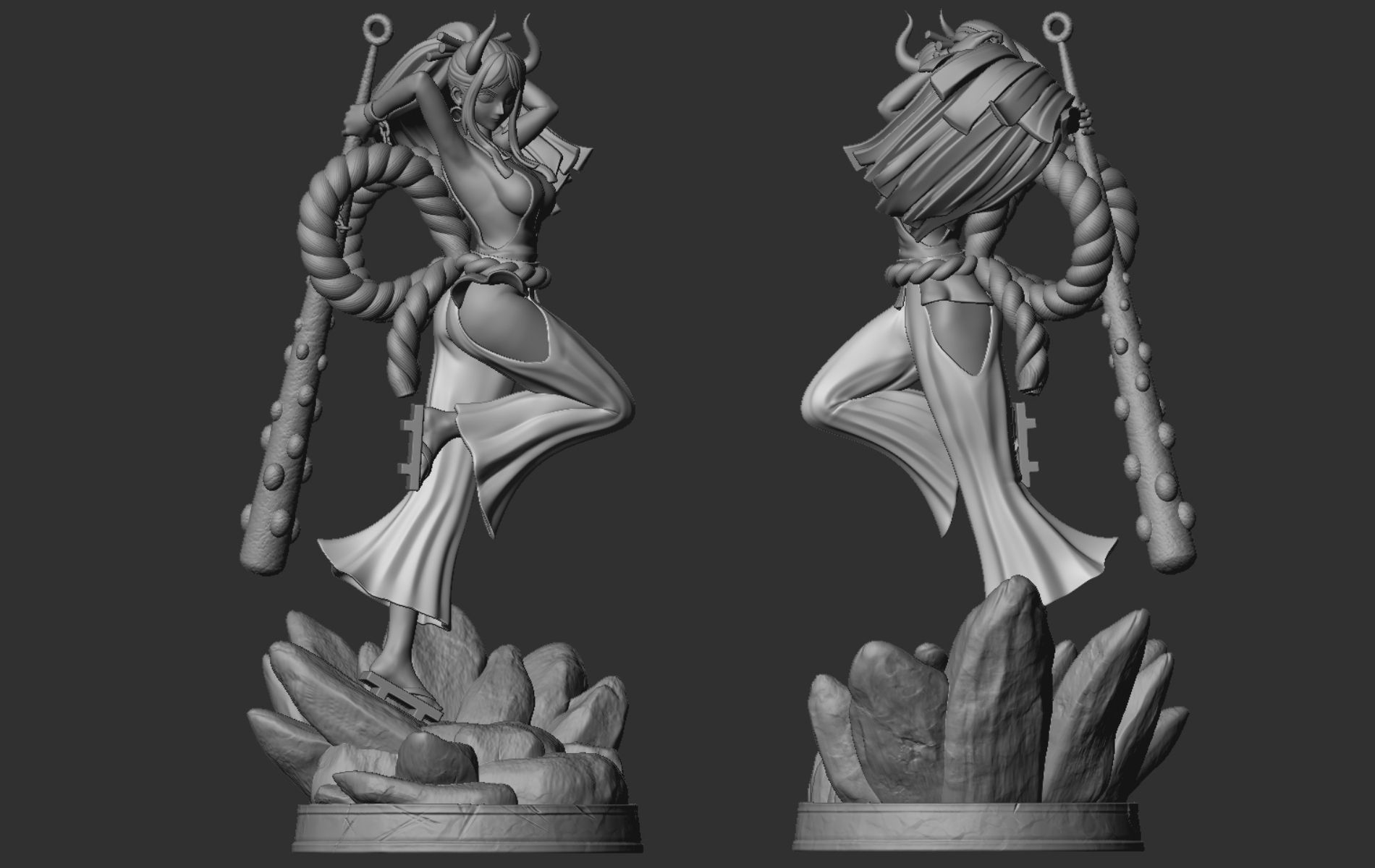 Yamato from One Piece 3D print model_3
