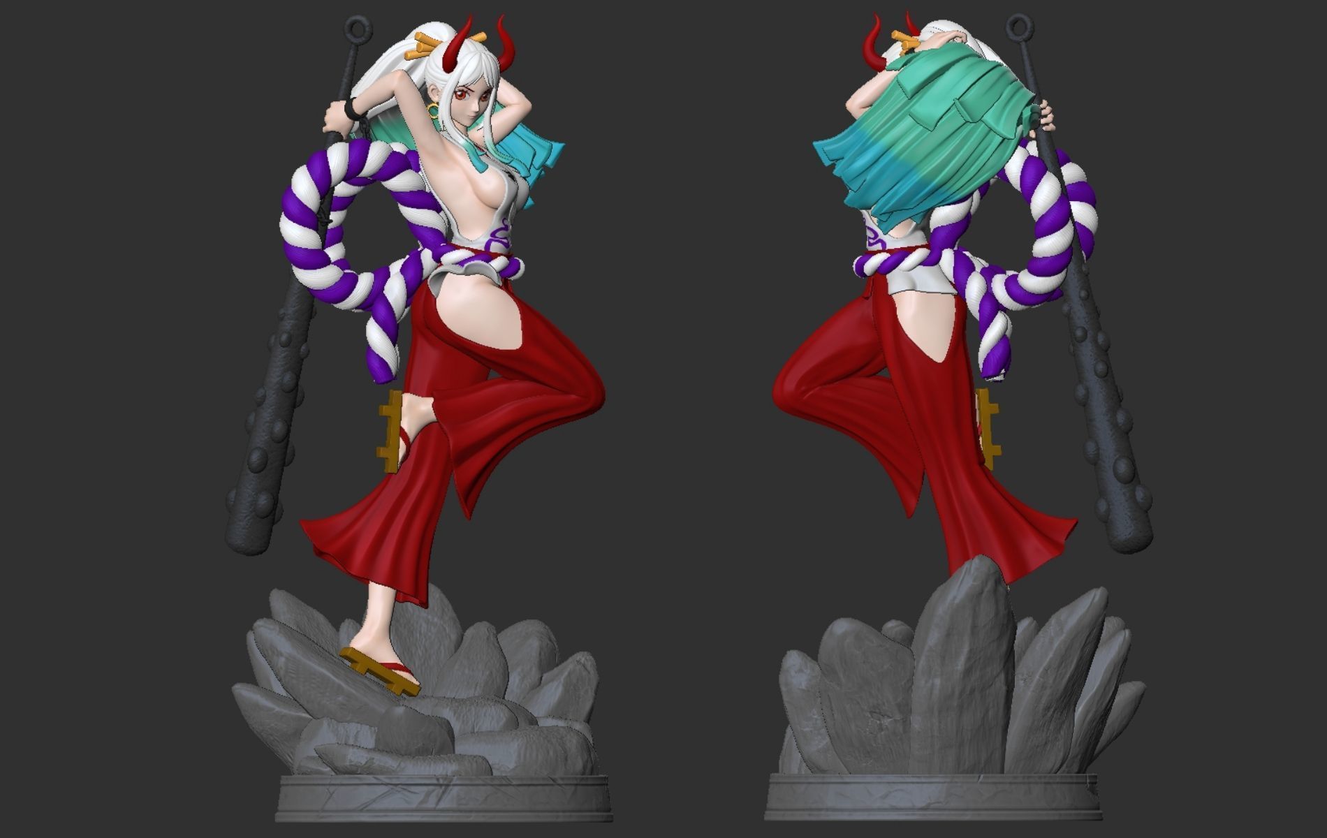 Yamato from One Piece 3D print model_1