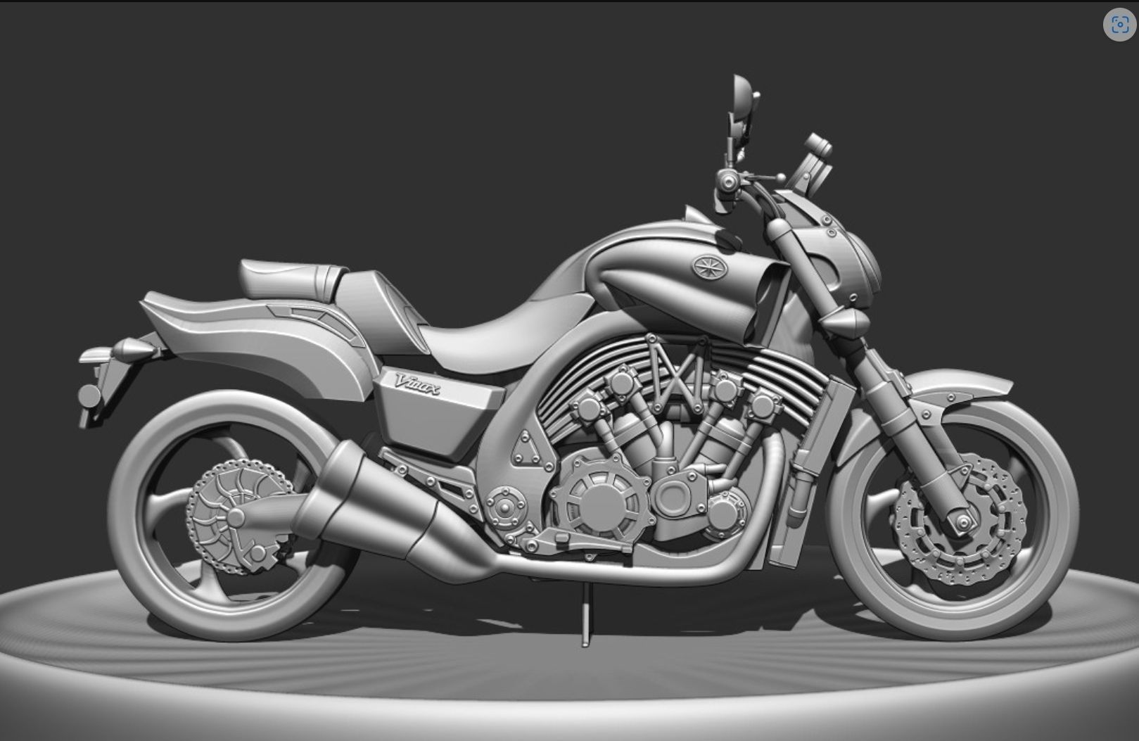 Yamaha V-Max 3D print model_1