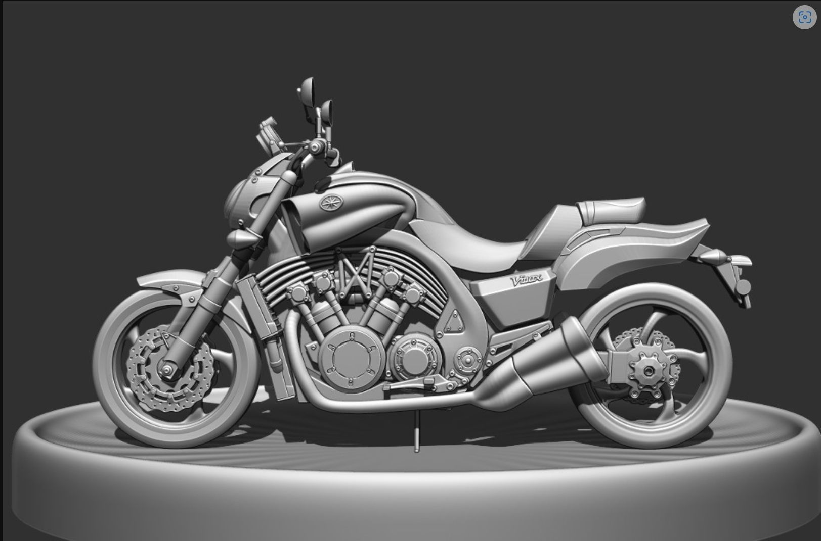 Yamaha V-Max 3D print model_2