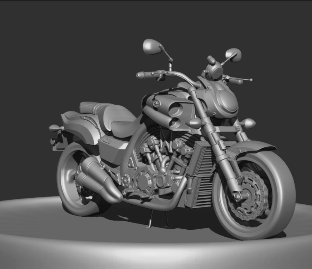 Yamaha V-Max 3D print model_5