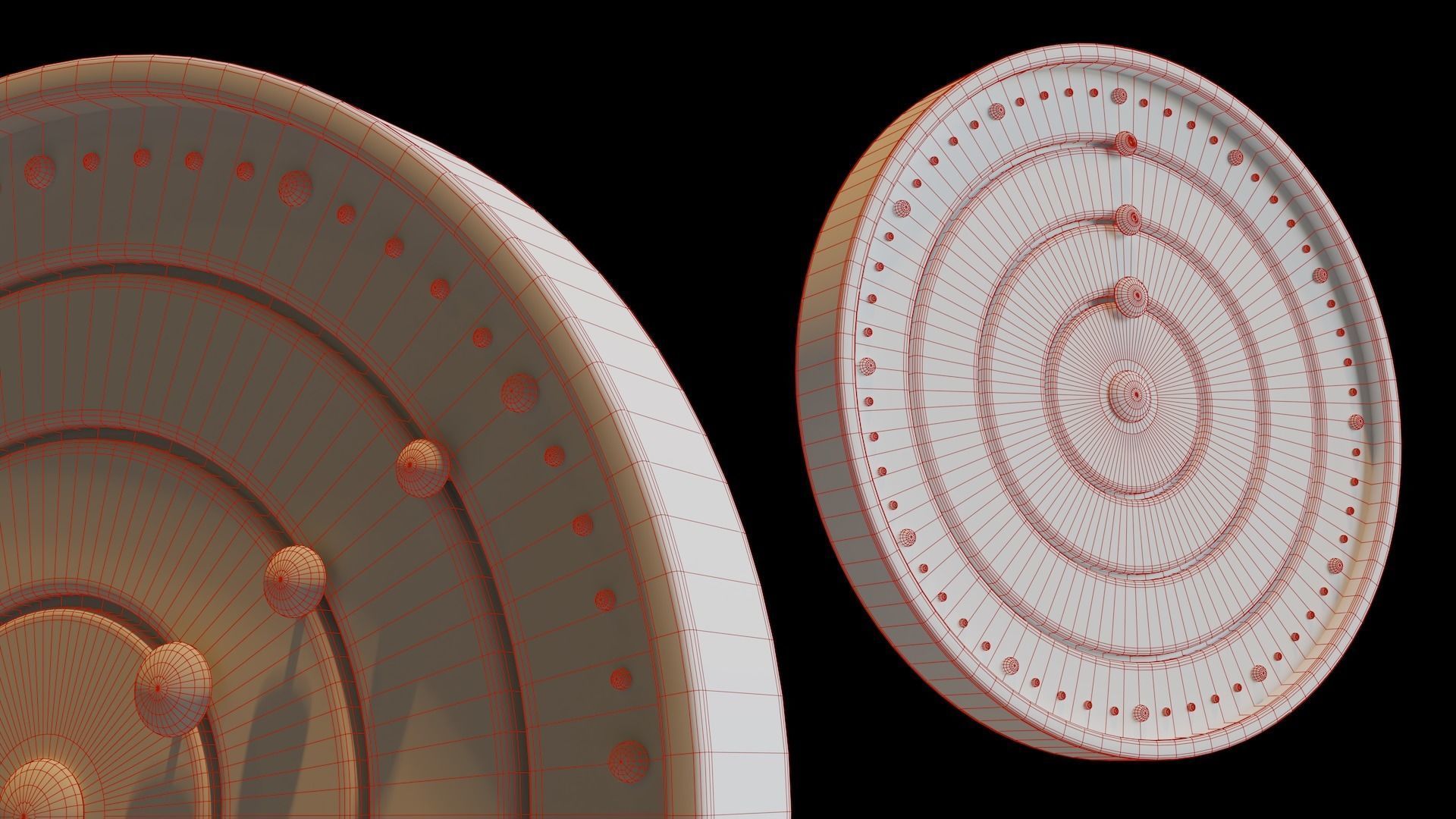 Minimalist Wall Clock Low-poly 3D model_5