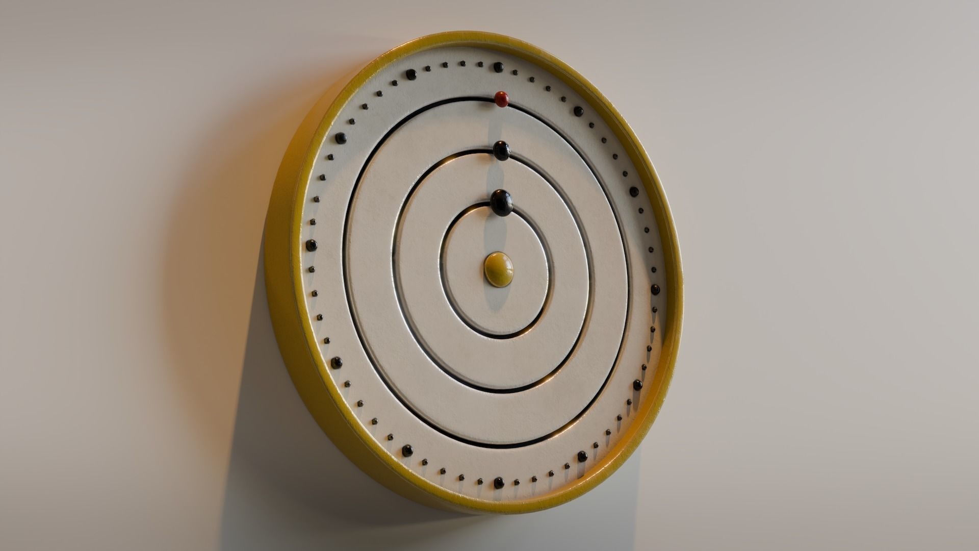 Minimalist Wall Clock Low-poly 3D model_6