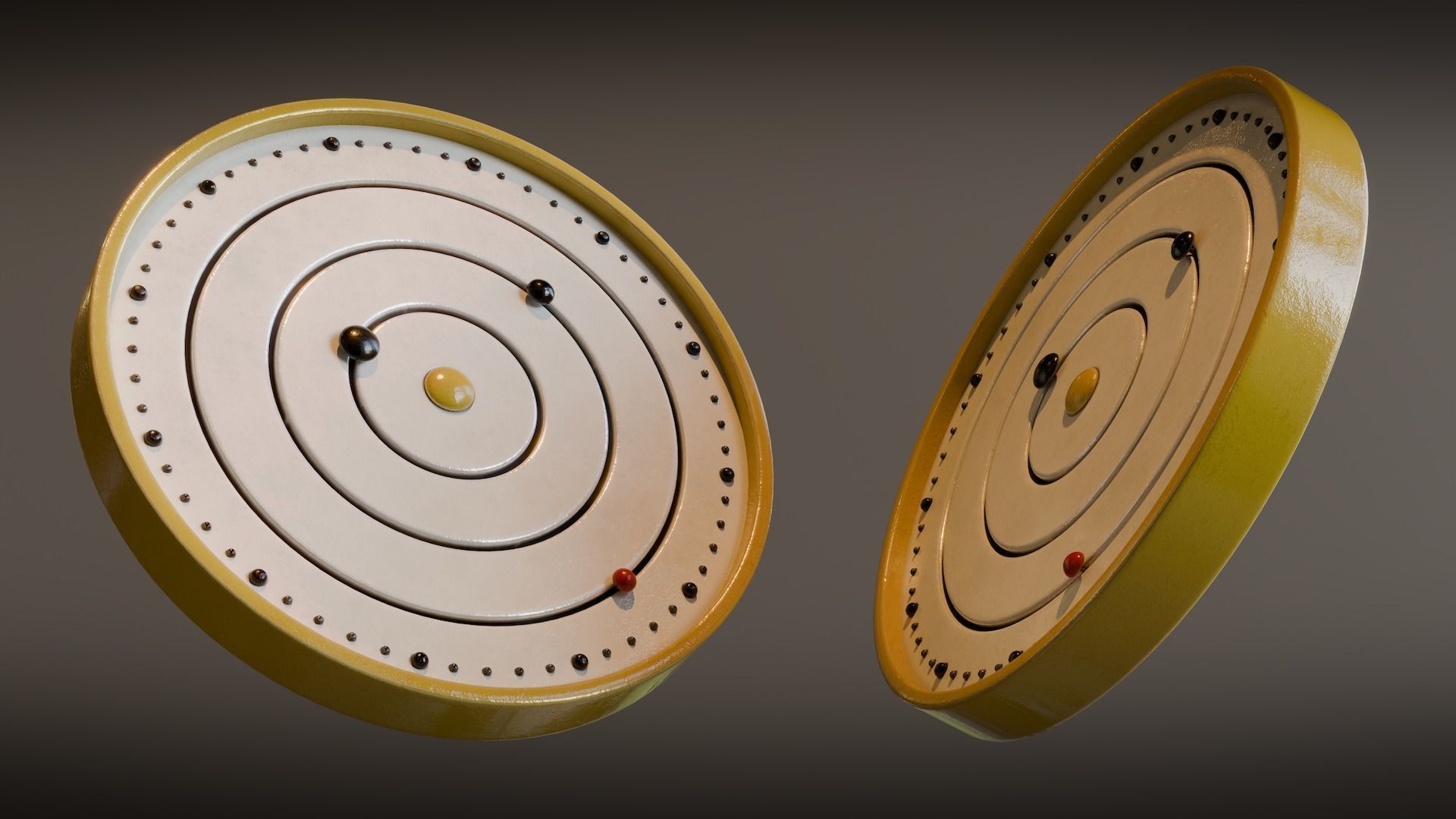 Minimalist Wall Clock Low-poly 3D model_4