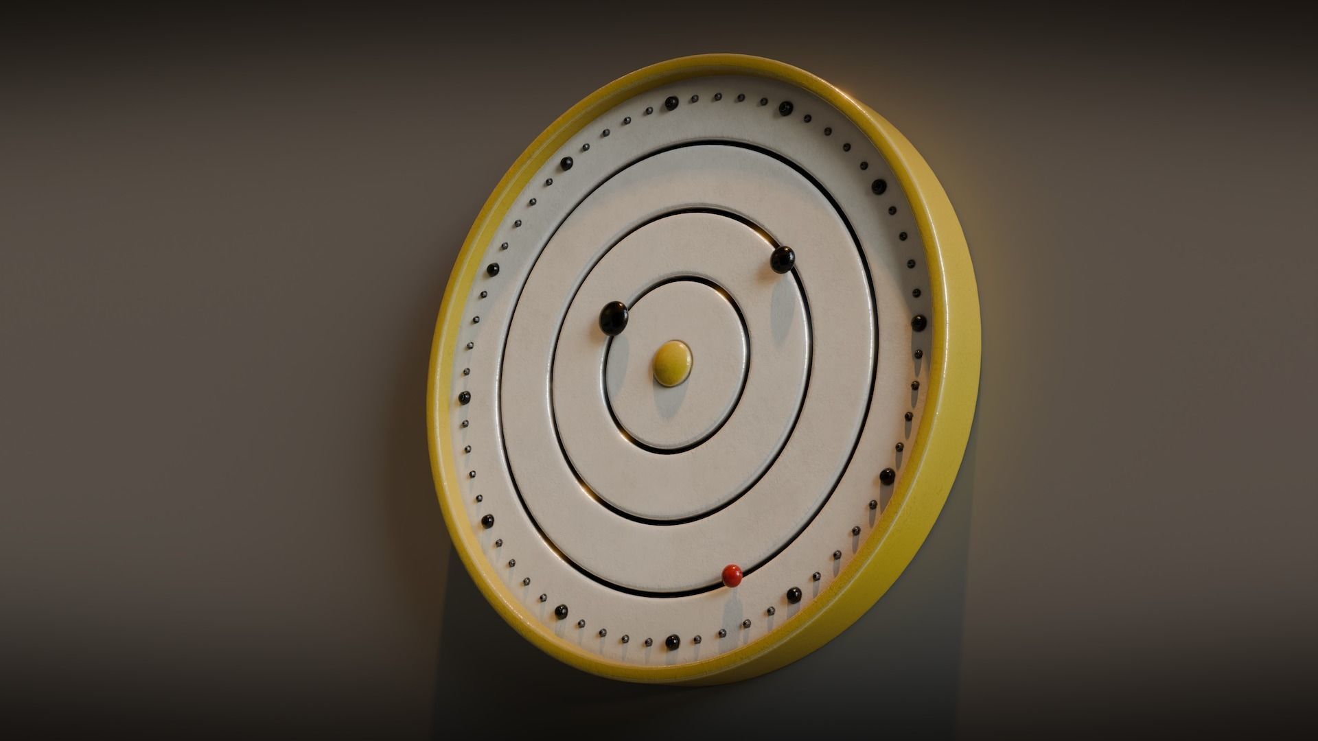 Minimalist Wall Clock Low-poly 3D model_2