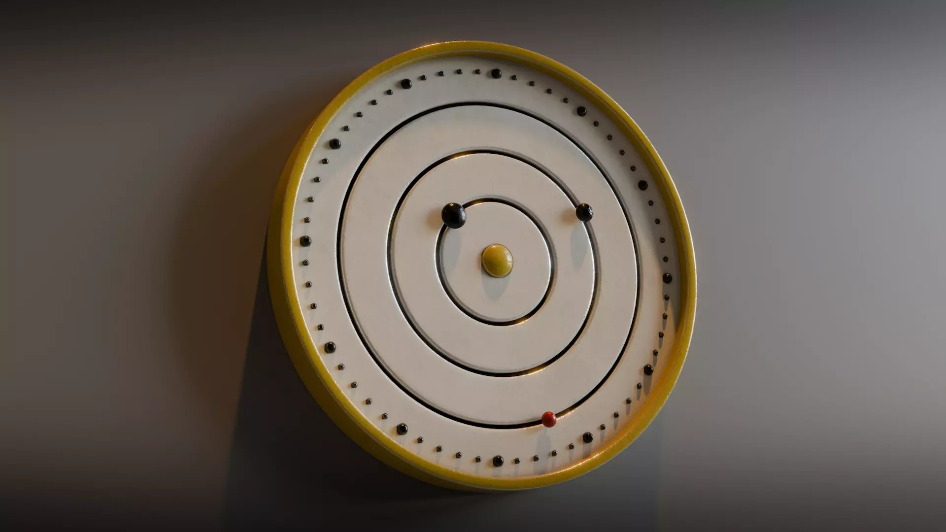 Minimalist Wall Clock Low-poly 3D model_0