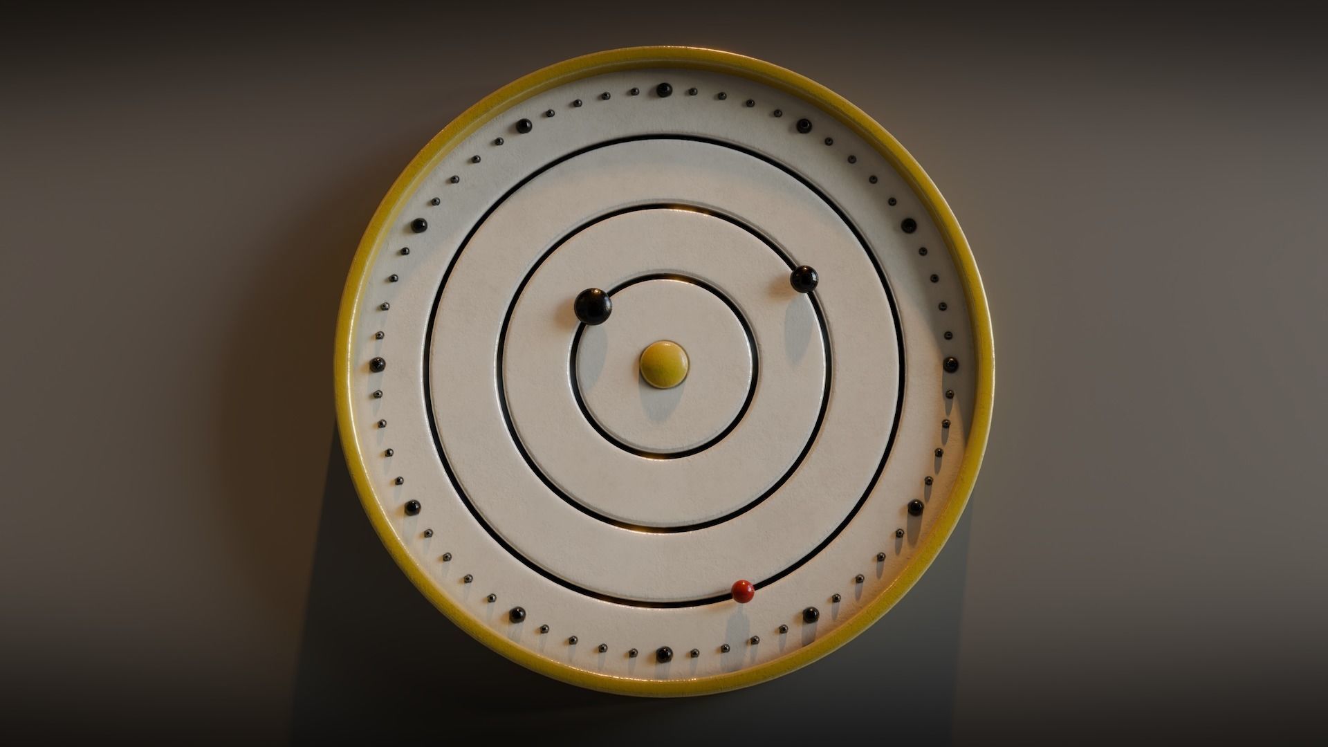 Minimalist Wall Clock Low-poly 3D model_3