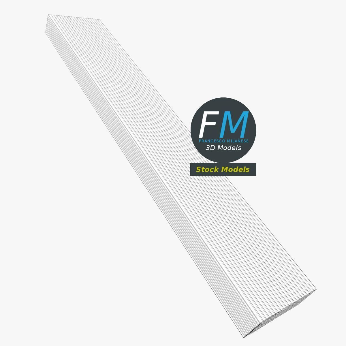 Industrial old fluorescent lamp 3D model_7