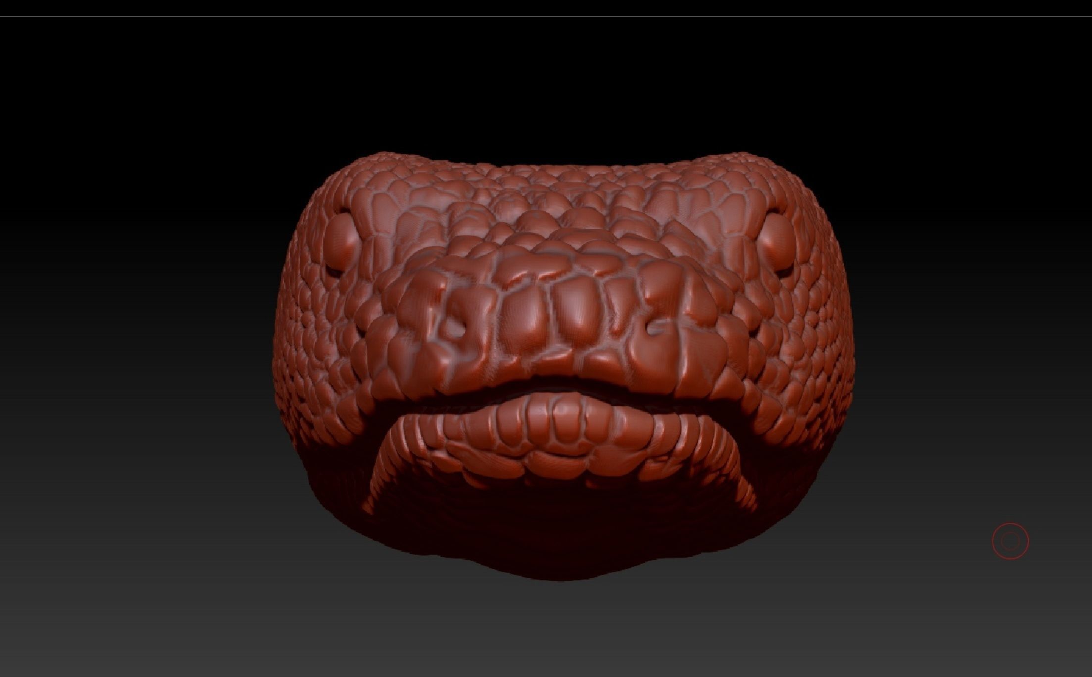 Snake head Anaconda Python 3D print model_3