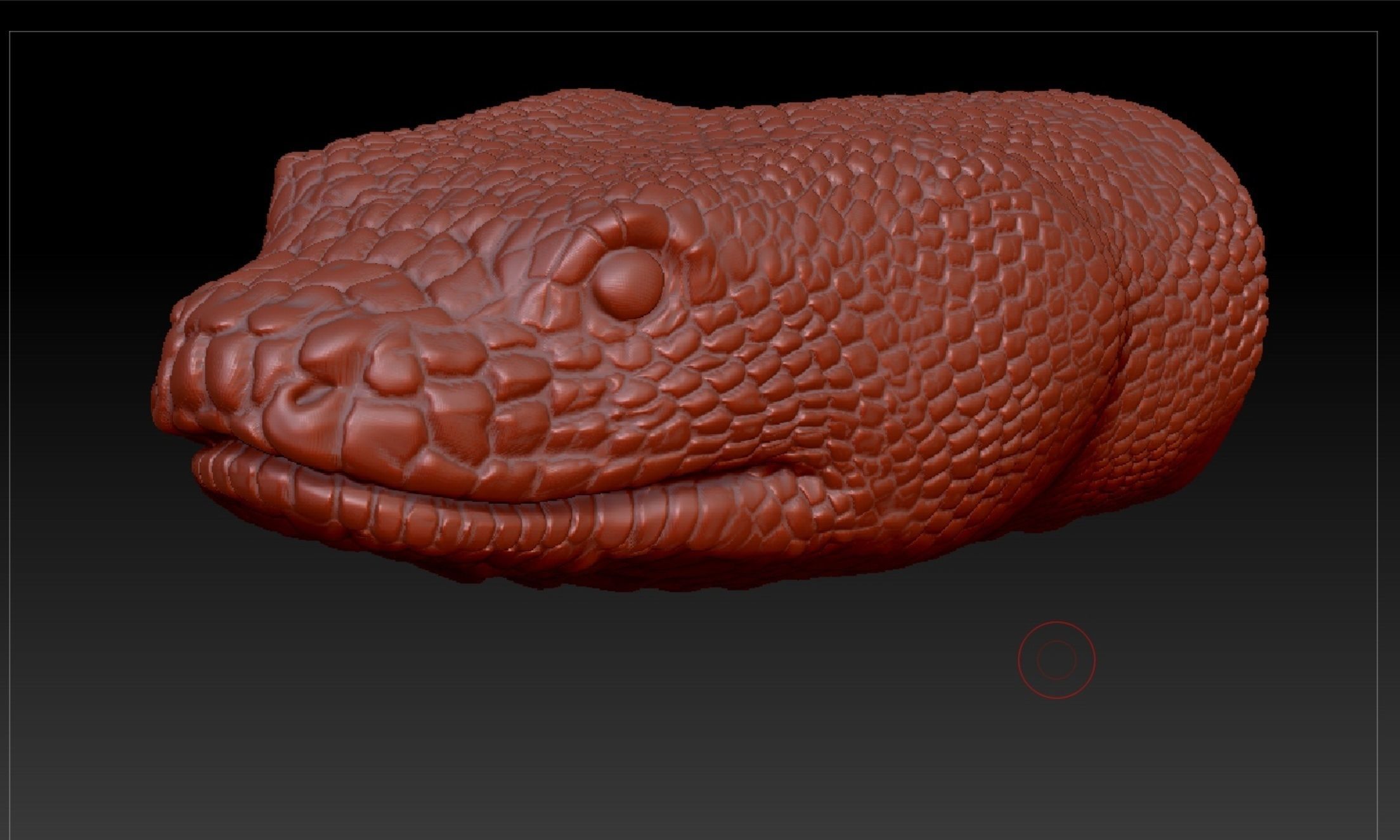 Snake head Anaconda Python 3D print model_2