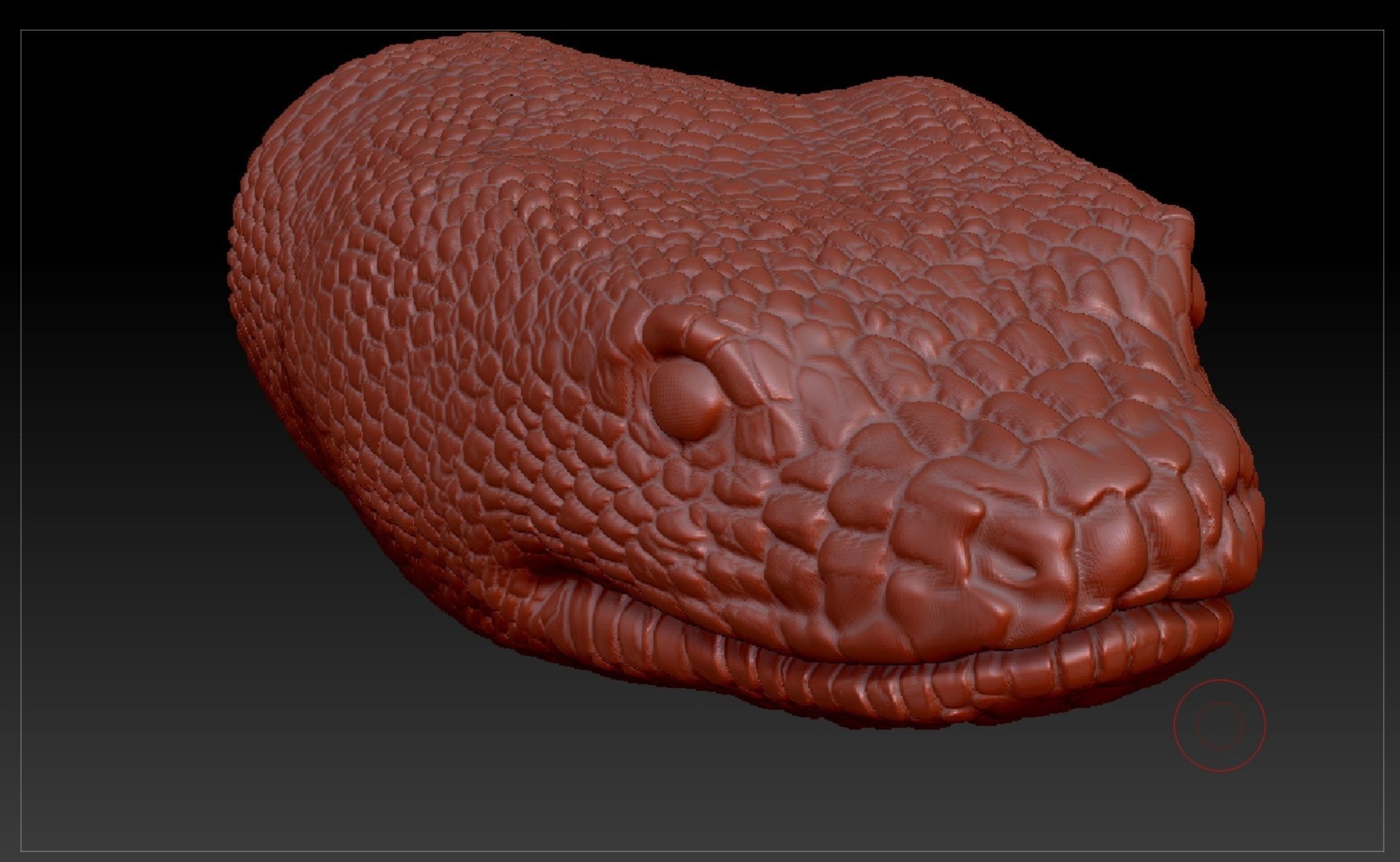 Snake head Anaconda Python 3D print model_1