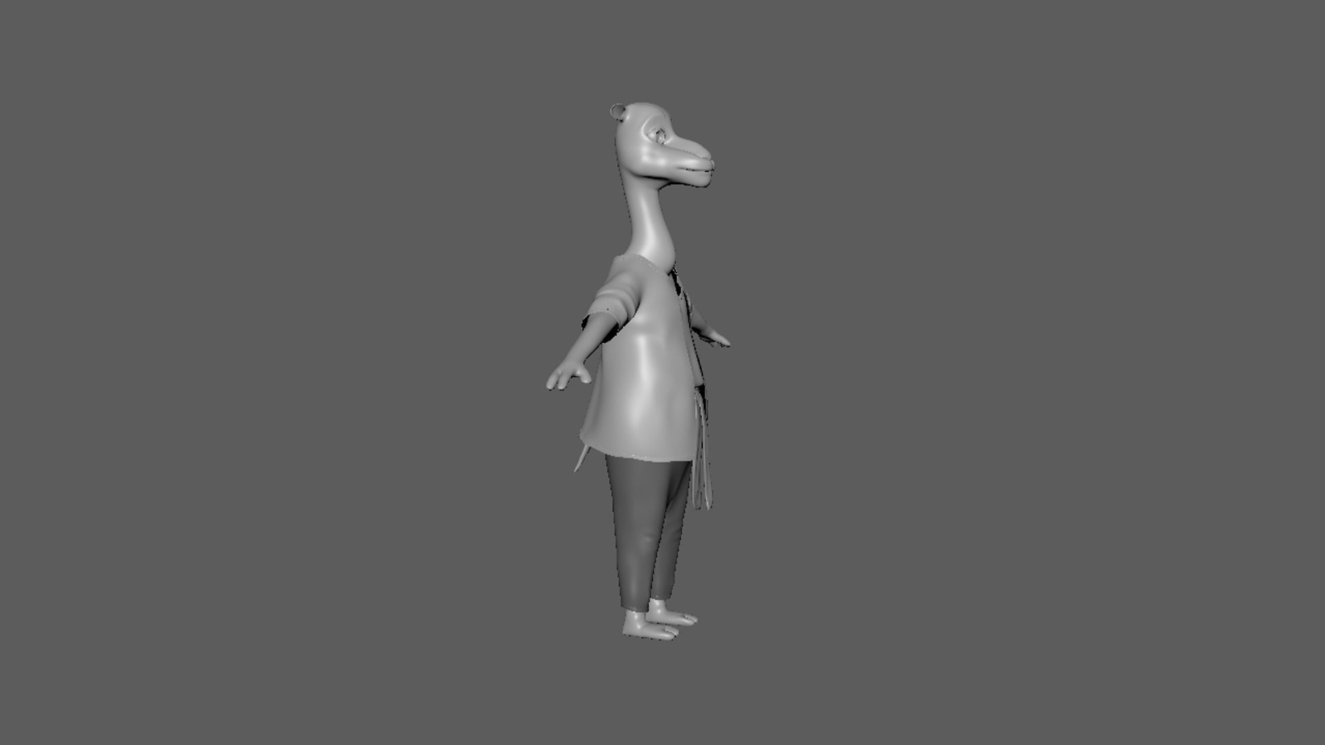 Cartoon Camel- base mesh Low-poly 3D model_6