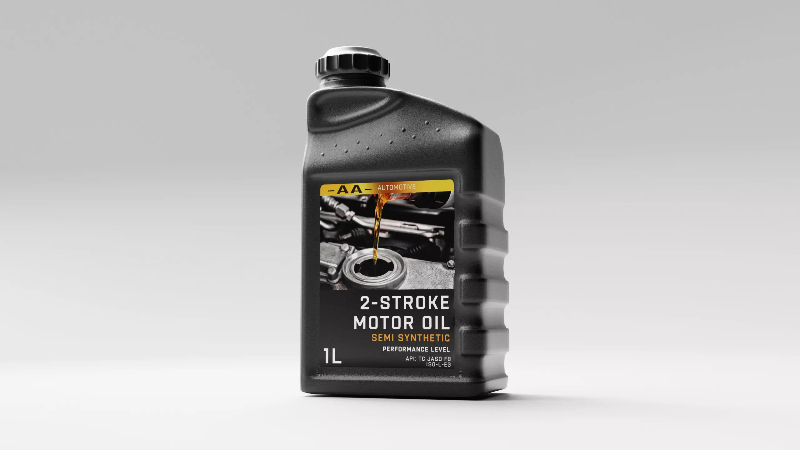 2 Stroke Motor Oil Bottle Free low-poly 3D model