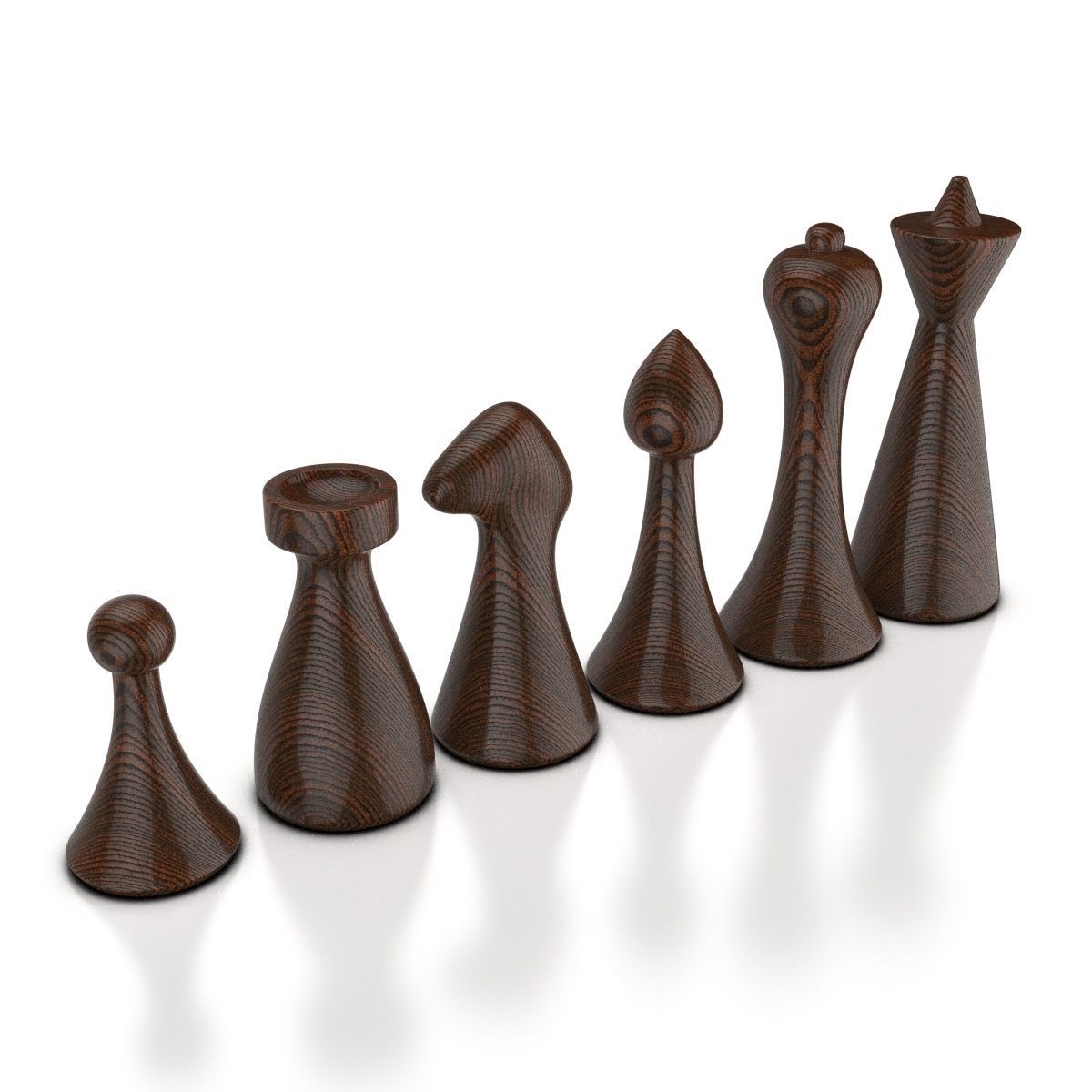 Modern Chess Set 3D print model_6