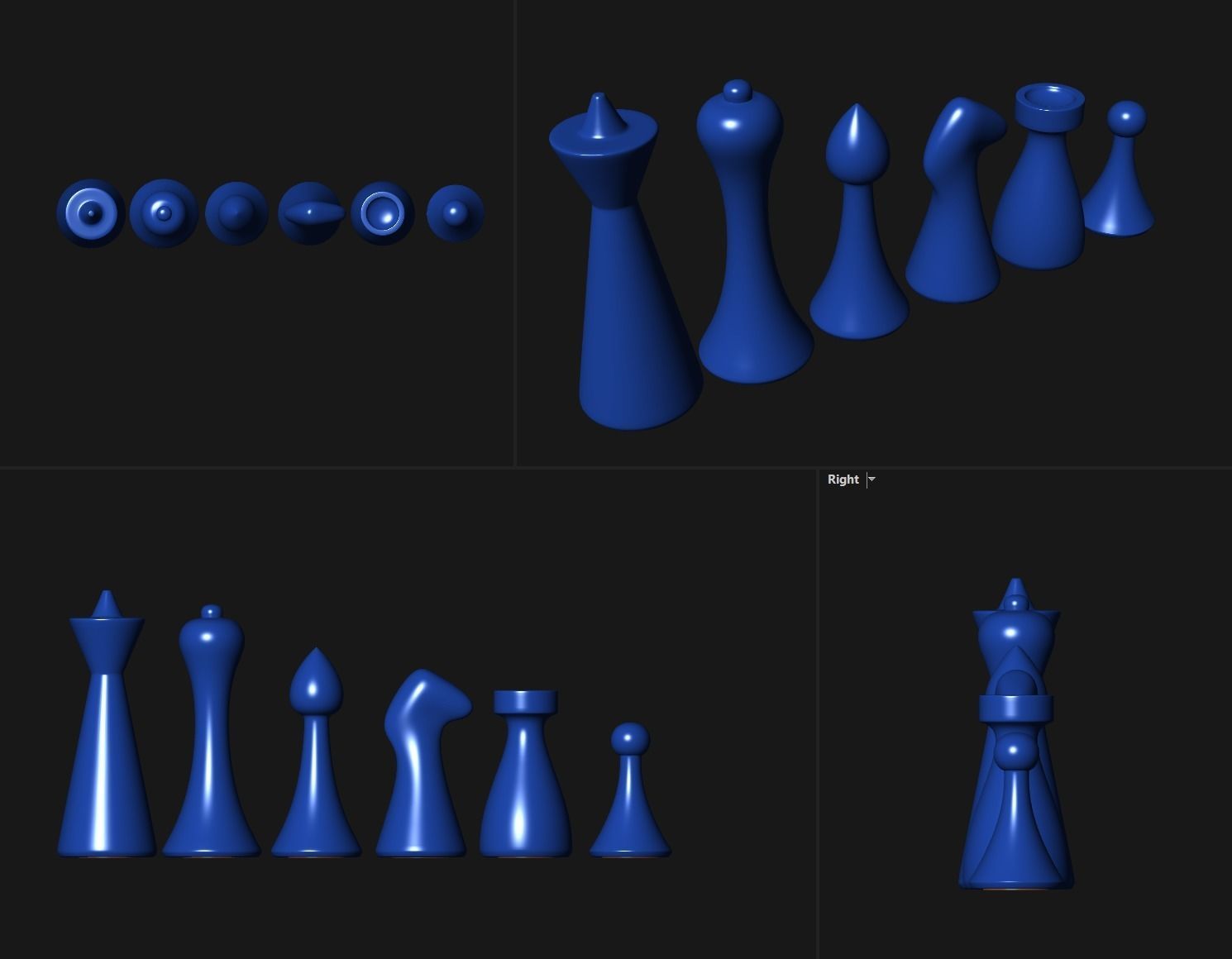 Modern Chess Set 3D print model_10