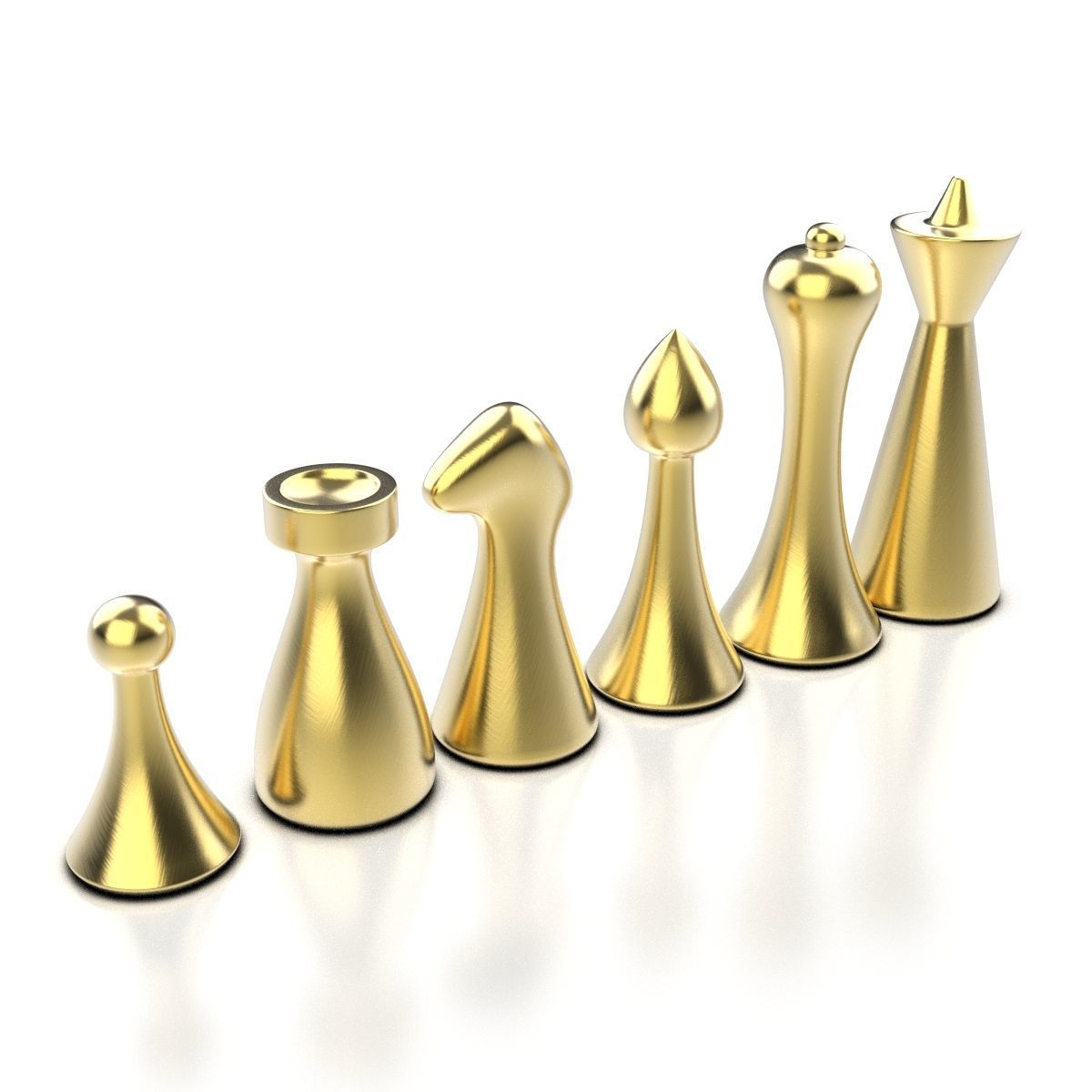 Modern Chess Set 3D print model_7