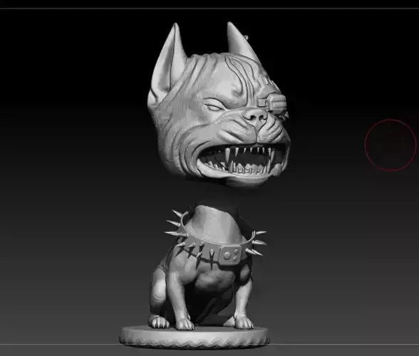 Dog in a car from the game Cyberpunk 2077