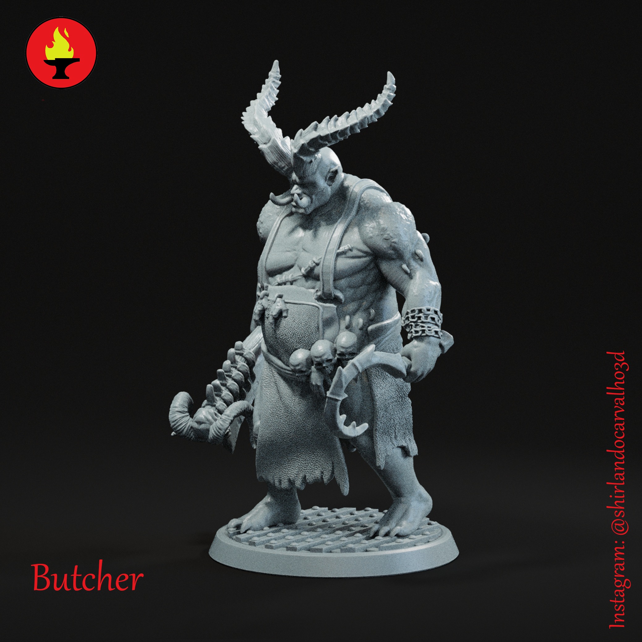 Butcher 3D print model_7