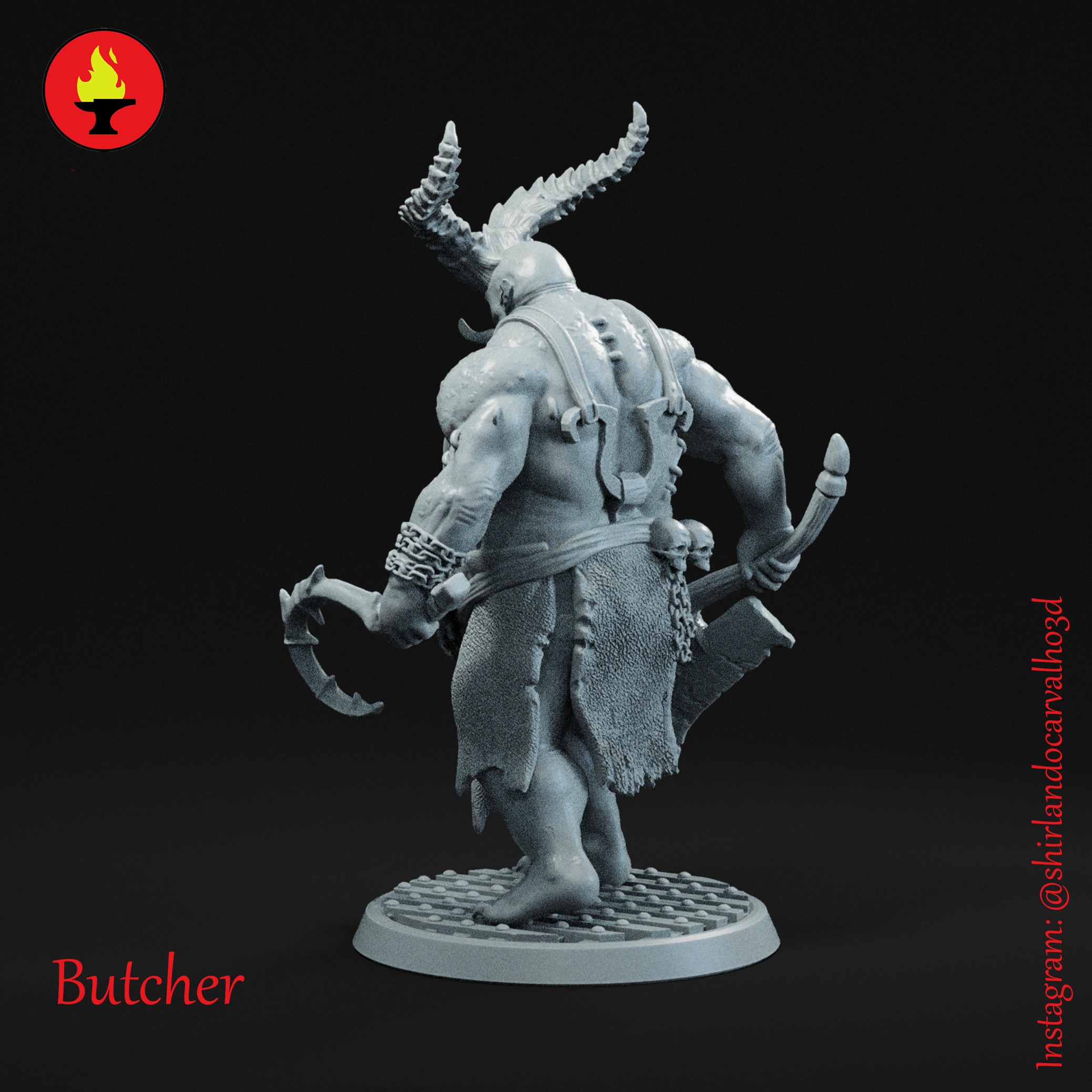 Butcher 3D print model_5