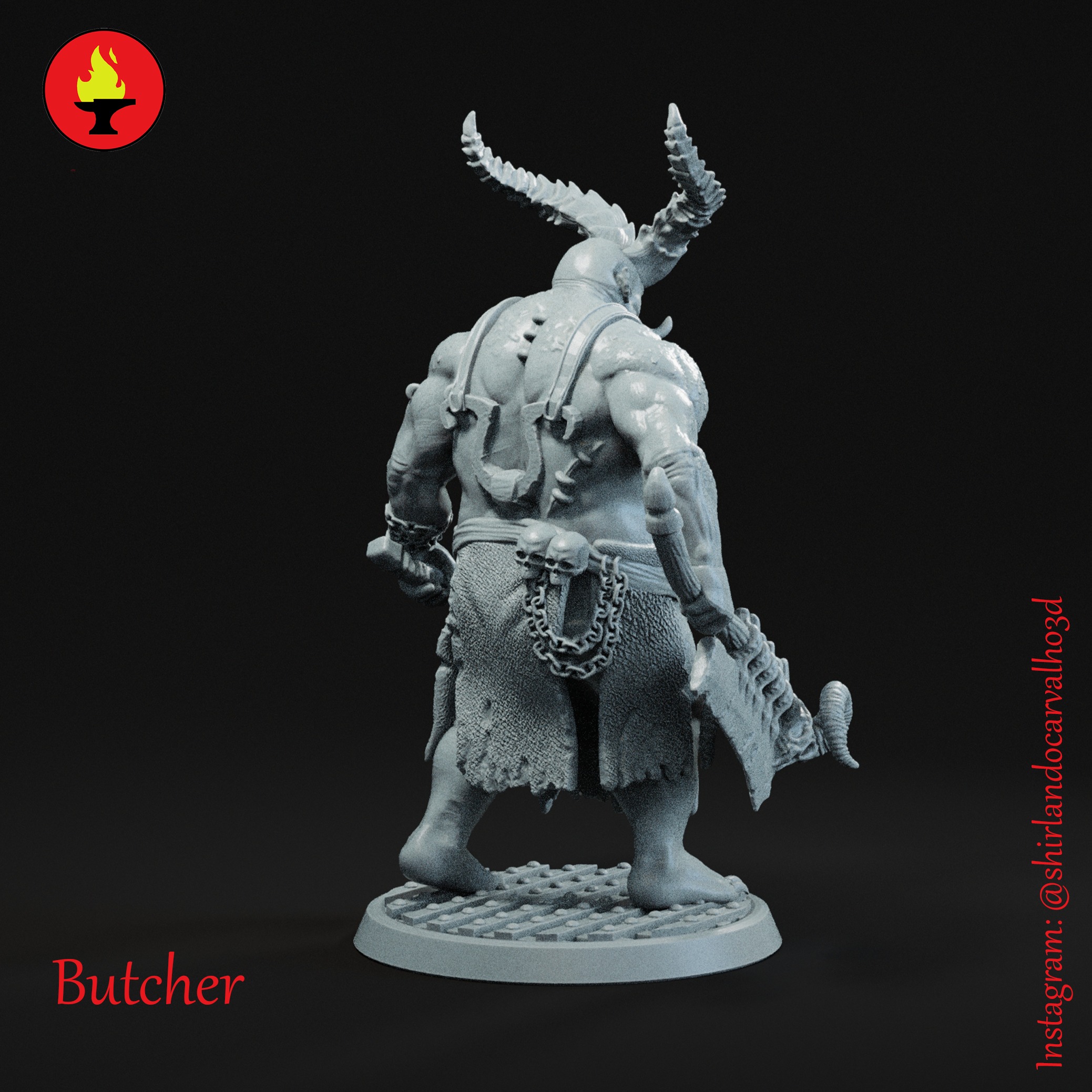Butcher 3D print model_3